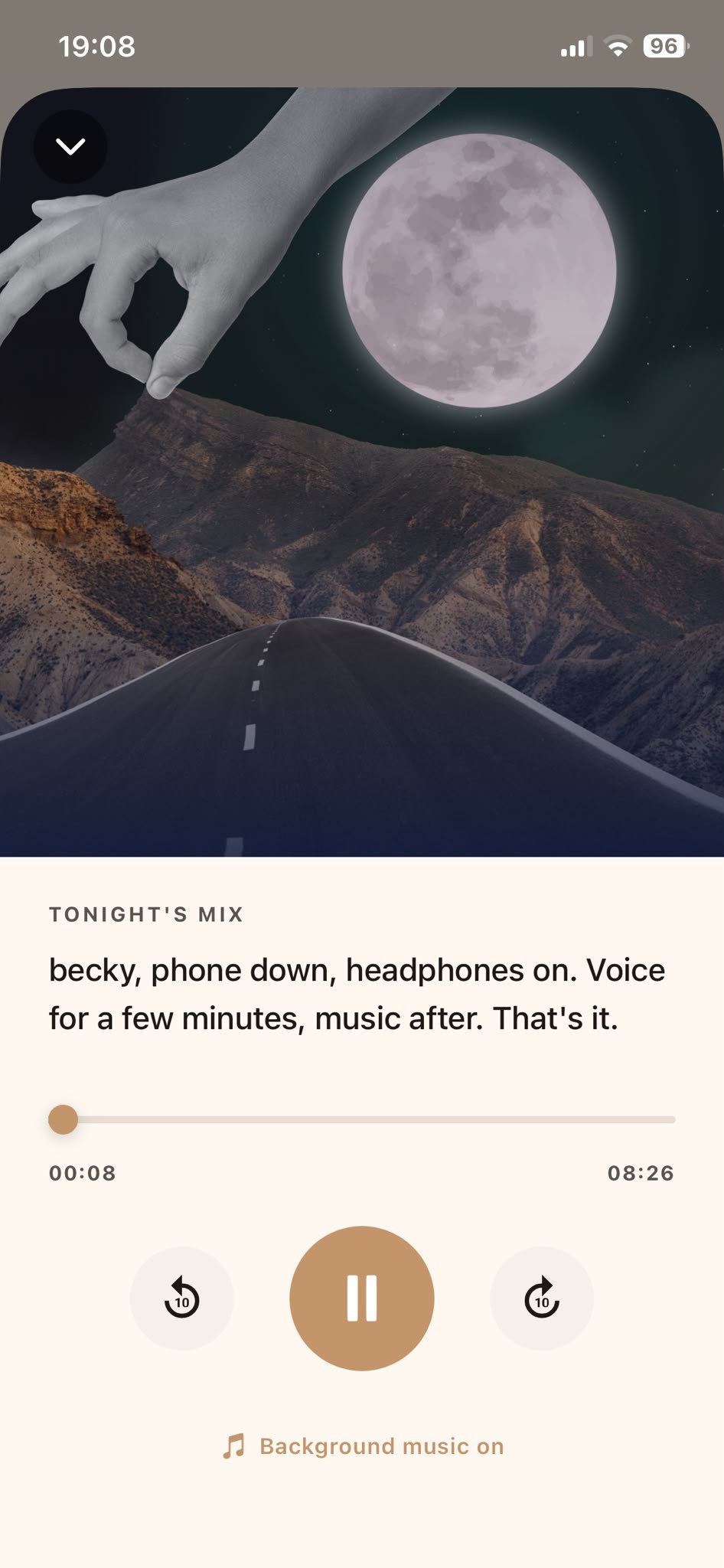 Tonight's Mix player